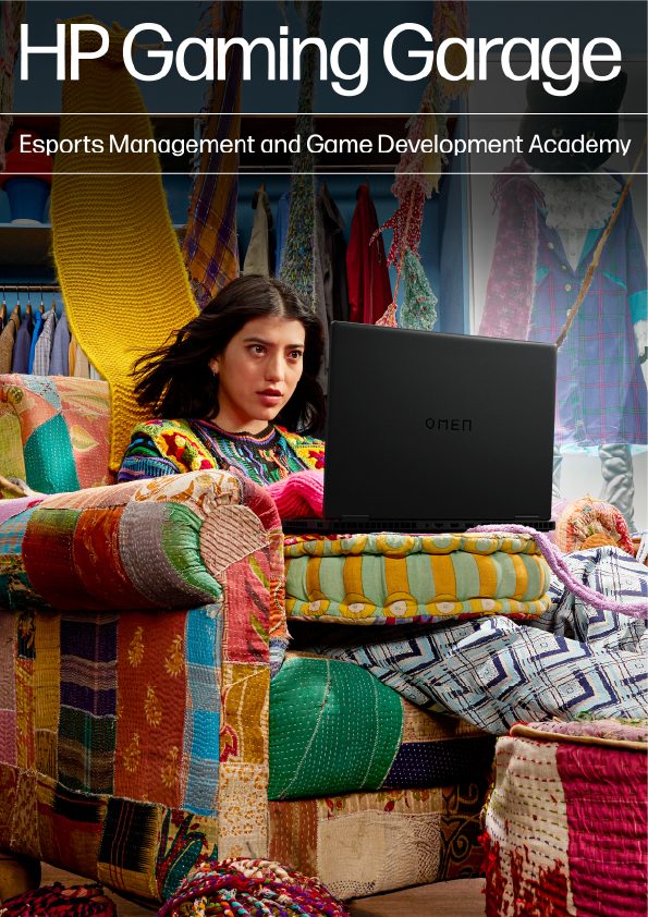 HP Gaming Garage — a student with an OMEN laptop
